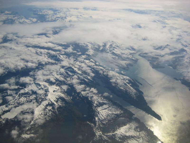 View of Alaska from our jet on the way home.