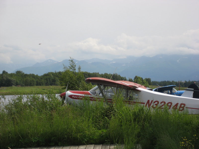 Super Cub waiting its turn to take to the skies at Fort Hood Seaplane Base, Alaska